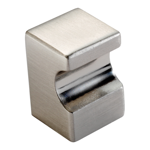 FTD2525ASN  18 x 18 x 25mm  Satin Nickel  Fingertip Design Square Cabinet Knob