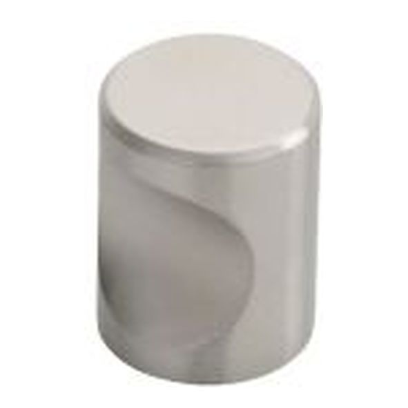 FTD430ASS • 16 x 16 x 20mm • Satin Stainless • Fingertip Design Cylindrical Cabinet Knob