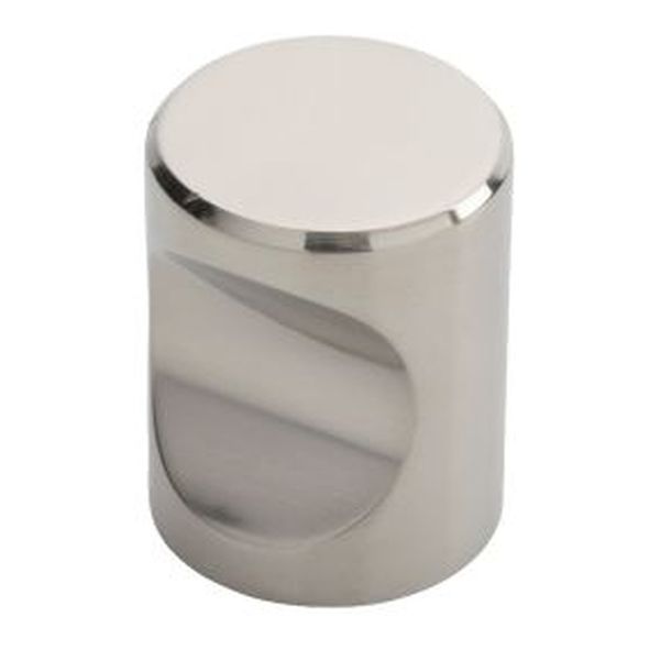 FTD430DPS • 30 x 30 x 37mm • Polished Stainless • Fingertip Design Cylindrical Cabinet Knob
