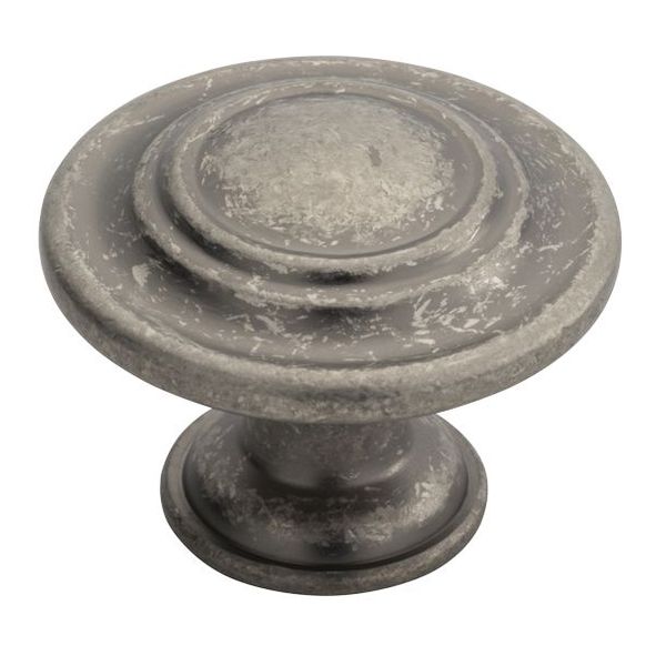 FTD515PT  34 x 20 x 26mm  Pewter  Fingertip Design Traditional Ringed Cabinet Knob