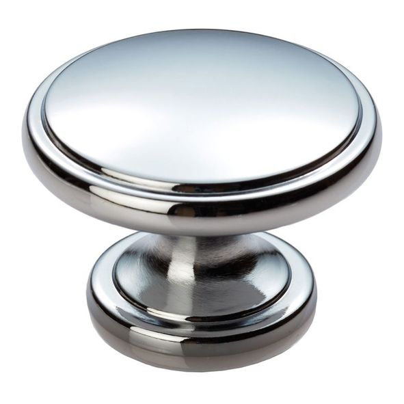 FTD524CP  38 x 25 x 26mm  Polished Chrome  Fingertip Design Oxford Cabinet Knob