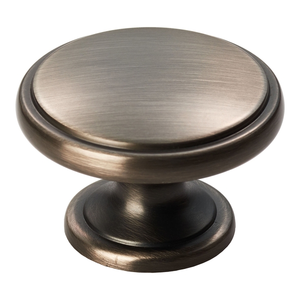 FTD524GM  38 x 25 x 26mm  Gun Metal  Fingertip Design Oxford Cabinet Knob