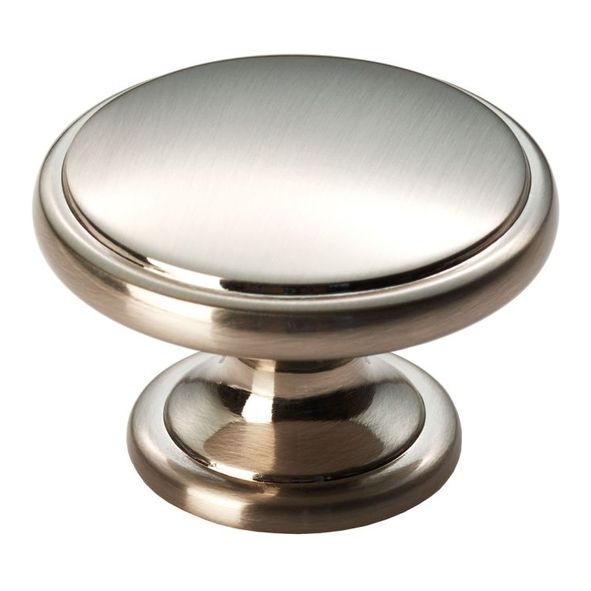 FTD524SN  38 x 25 x 26mm  Satin Nickel  Fingertip Design Oxford Cabinet Knob