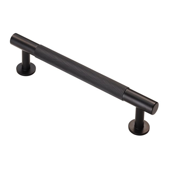 FTD700BMB  128 c/c x 158 x 12 x 36mm  Matt Black  Fingertip Design Knurled Cabinet Pull Handle