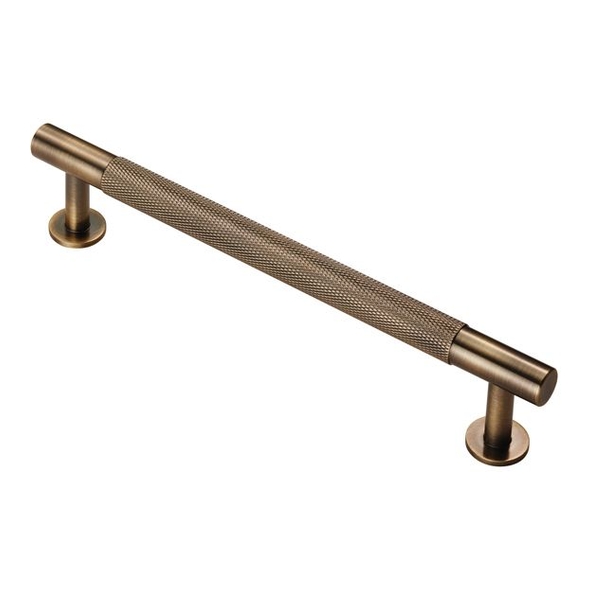 FTD700CAB  160 c/c x 190 x 12 x 36mm  Antique Brass  Fingertip Design Knurled Cabinet Pull Handle