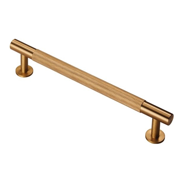 FTD700CSB • 160 c/c x 190 x 12 x 36mm • Satin Brass • Fingertip Design Knurled Cabinet Pull Handle