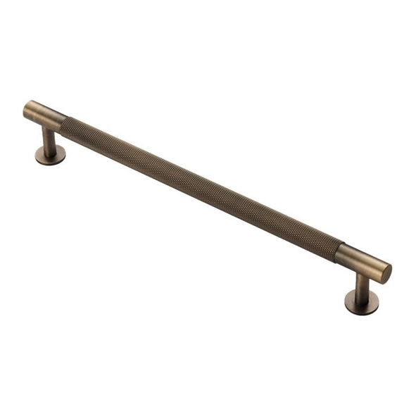 FTD700EAB • 224 c/c x 254 x 12 x 36mm • Antique Brass • Fingertip Design Knurled Cabinet Pull Handle