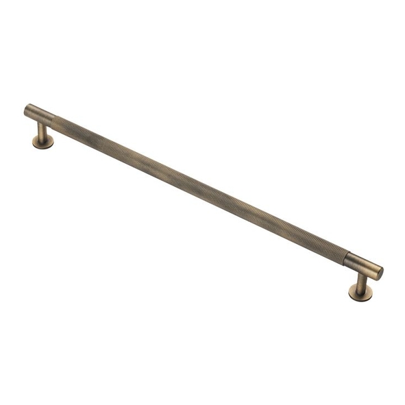 FTD700HAB  320 c/c x 350 x 12 x 36mm  Antique Brass  Fingertip Design Knurled Cabinet Pull Handle