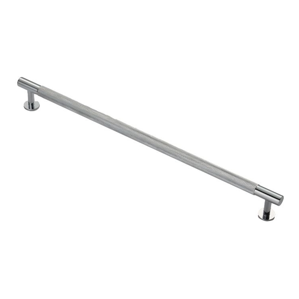 FTD700HCP • 320 c/c x 350 x 12 x 36mm • Polished Chrome • Fingertip Design Knurled Cabinet Pull Handle