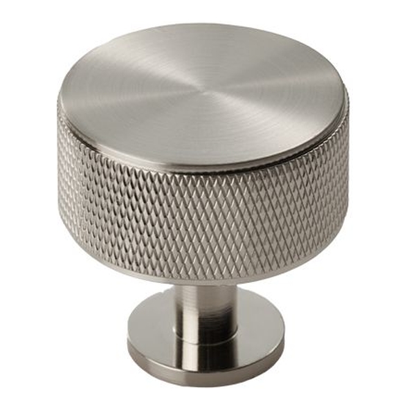 FTD703SN • 35 x 34mm • Satin Nickel • Fingertip Design Knurled Radio Cabinet Knob