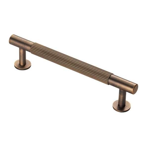 FTD710BAB • 128 c/c x 158 x 12 x 36mm • Antique Brass • Fingertip Design Lines Cabinet Pull Handle