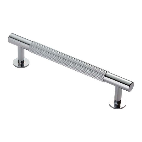 FTD710BCP • 128 c/c x 158 x 12 x 36mm • Polished Chrome • Fingertip Design Lines Cabinet Pull Handle