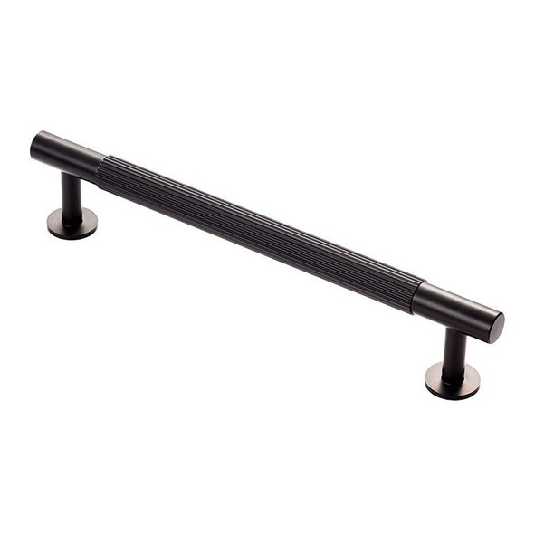 FTD710CMB  160 c/c x 190 x 12 x 36mm  Matt Black  Fingertip Design Lines Cabinet Pull Handle