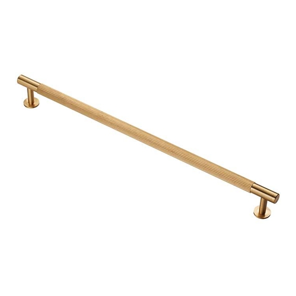 FTD710HSB • 320 c/c x 350 x 12 x 36mm • Satin Brass • Fingertip Design Lines Cabinet Pull Handle