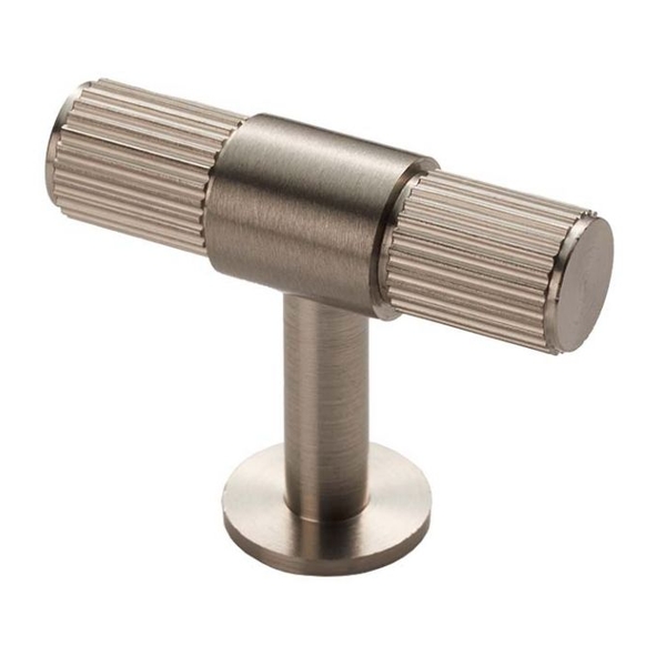 FTD711SN • 50 x 13 x 40mm • Satin Nickel • Fingertip Design Lines T-Bar Cabinet Knob