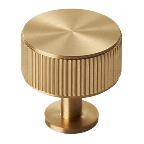 FTD713SB • 35 x 34mm • Satin Brass • Fingertip Design Lines Radio Cabinet Knob