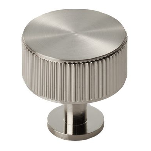 FTD713SN  35 x 34mm  Satin Nickel  Fingertip Design Lines Radio Cabinet Knob