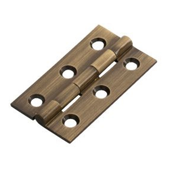 FTD800CAB • 50 x 28 x 1.5mm • Antique Brass • Fingertip Design Small Cabinet Butt Hinges