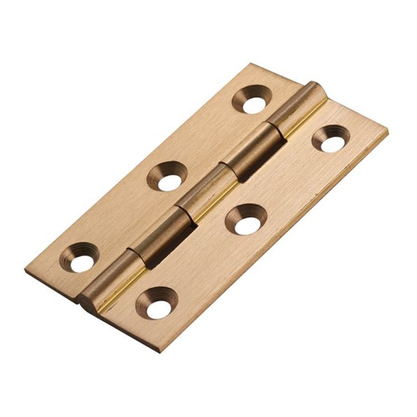 FTD800DSB • 64 x 35 x 2mm • Satin Brass • Fingertip Design Small Cabinet Butt Hinges