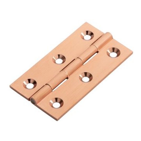 FTD800DSCO • 064 x 035 x 2.0mm • Satin Copper • Fingertip Design Small Cabinet Butt Hinges