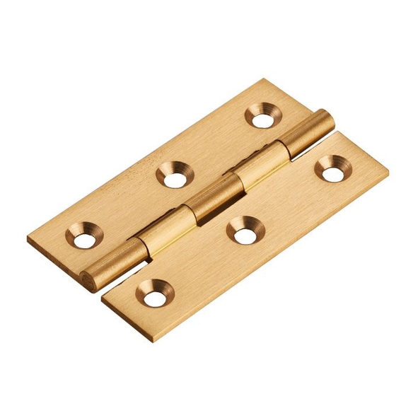 FTD800DSCOL • 064 x 035 x 2.0mm • Plain Brass • Fingertip Design Small Cabinet Butt Hinges