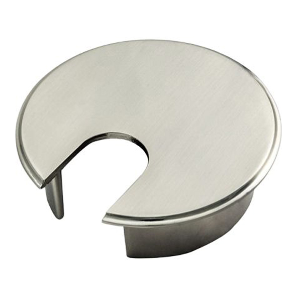 FTD855SN • Satin Nickel • Fingertip Design 73.5mm Ø Zinc Alloy Cable Port