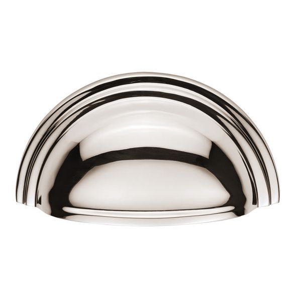 C47PN • 76 x 92 x 25mm • Polished Nickel • Fingertip Design Victorian Cabinet Cup Handle