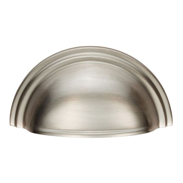 C47SN • 76 x 92 x 25mm • Satin Nickel • Fingertip Design Victorian Cabinet Cup Handle