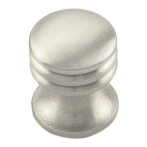 CH30ASN • 17 x 17 x 18mm • Satin Nickel • Fingertip Design Ringed Cabinet Knob