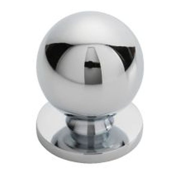 CH6CCP • 25 x 25 x 31mm • Polished Chrome • Fingertip Design Ball Cabinet Knob