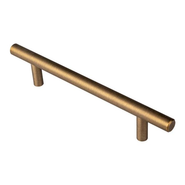 FTD445BAB • 128 x 188 x 35mm • Antique Brass Effect • Fingertip Design Pedestal 12mm Ø Cabinet Pull Handle