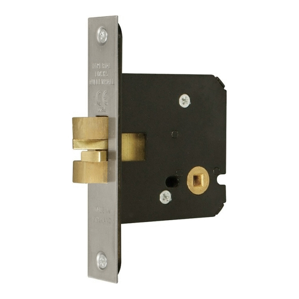 G8028-076-SS • 076mm [057mm] • Satin Stainless • Architectural Sliding Bathroom Door Lock