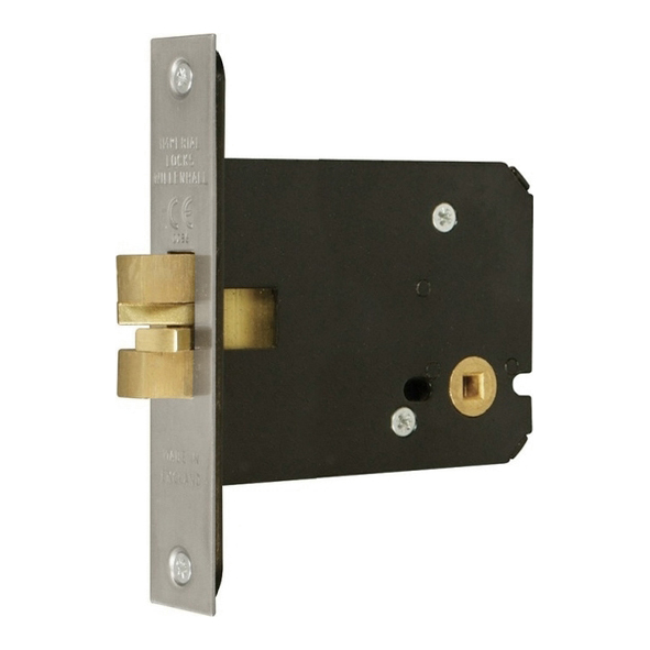 G8028-100-SS • 101mm [082mm] • Satin Stainless • Architectural Sliding Bathroom Door Lock