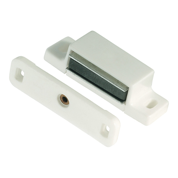 246.26.711  46 x 15mm  Nylon White [4.0kg Pull]  Magnetic Catch