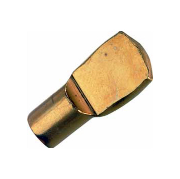 282.01.505  Stud  7mm Spaded  Brassed [10]  For Stud and Sleeve Shelf Supports