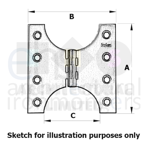 HG99-390-SB • 100 x 125 x 075mm • Satin Brass [50kg] • Unwashered Brass Parliament Hinges