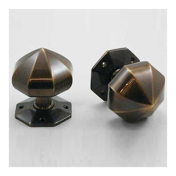DKF061-067-IBMA  67mm Rose x 67mm Knob  Applied Bronze  Churchill Mortice Knobs On Roses