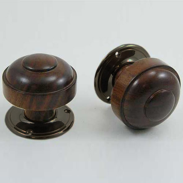 DKF082DWC-IBM  Rosewood / Bronze  Timber Ruskin Knobs On Round Roses