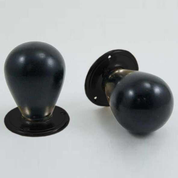 DKF085MXC-BLK  Ebony / Black  Timber Tulip Knobs On Round Roses