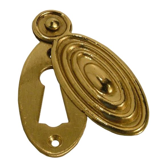 ESC044PBL  For Standard Lock  Polished Brass  Carlton Covered Escutcheon