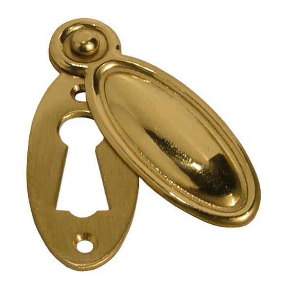 ESC051PBL  For Standard Lock  Polished Brass  Maybury Covered Escutcheon