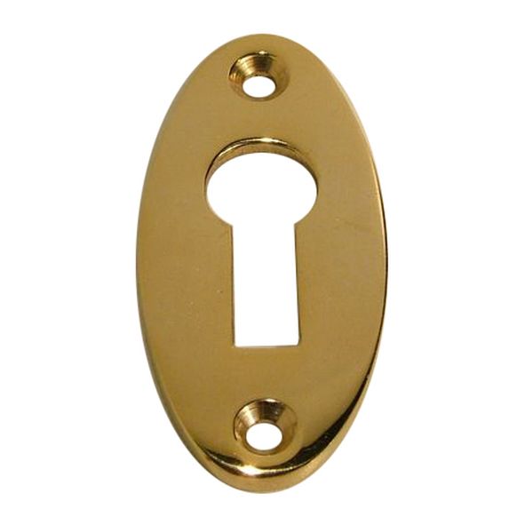 ESC061PBL  For Standard Lock  Polished Brass  Kensington Open Escutcheon