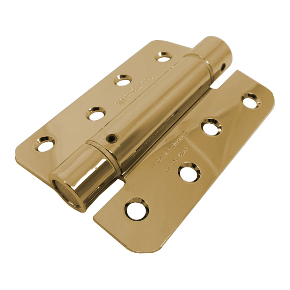 J9800REB • 100 x 075 x 3.0mm • Electro Brassed [50kg] • Compact Radiused Corner Spring Hinges