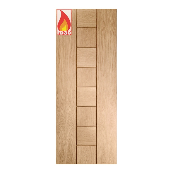 INTOMES33-FD  1981 x 838 x 44mm [33]  Internal Unfinished Oak Messina FD30 Fire Door