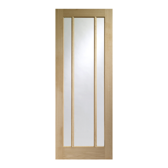 XL Joinery Internal Oak Worcester 3 Light Pre-Finished Doors [Clear Glass]
