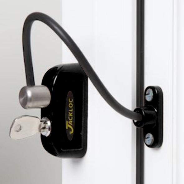 PRO-5-BLACK • 200mm • Black • Jackloc Security Cable Window Restrictor