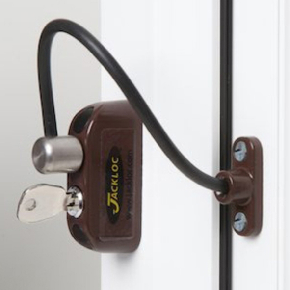 PRO-5-BROWN • 200mm • Brown • Jackloc Security Cable Window Restrictor