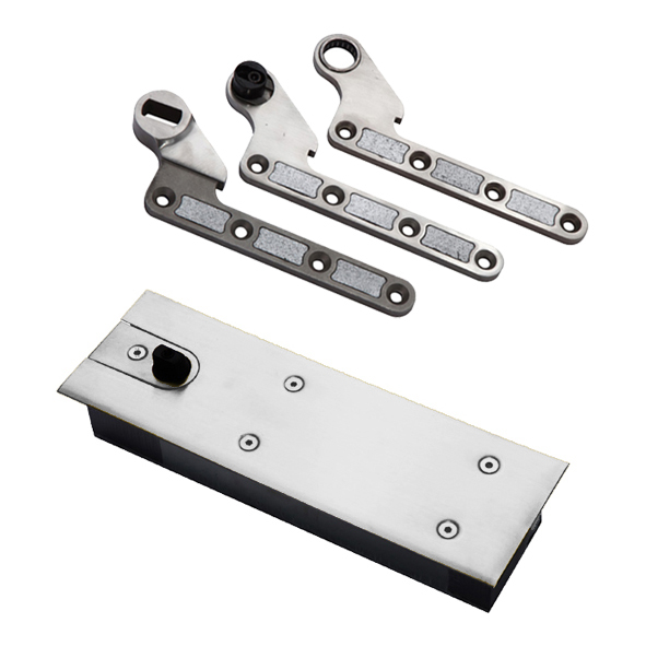 3470-SA-PSS • Polished Stainless • EN 4 Complete Electro Magnetic Hold Open Single Action Floor Spring