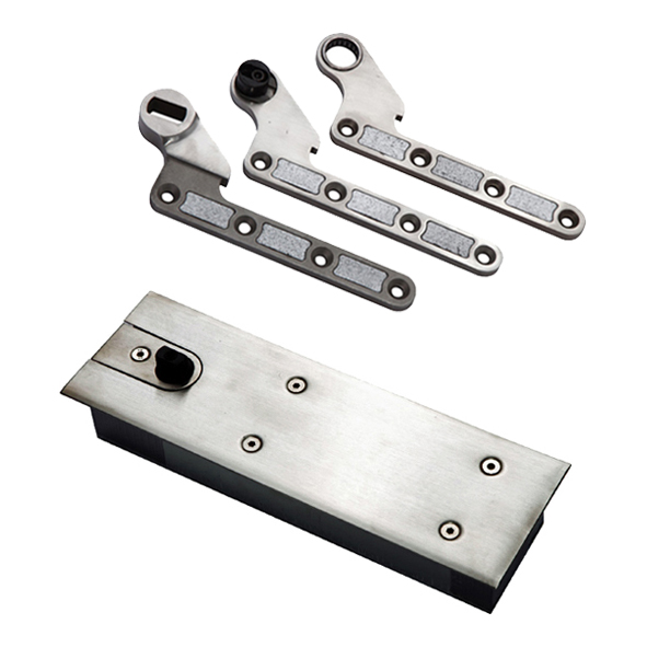 3470-SA-SSS • Satin Stainless • EN 4 Complete Electro Magnetic Hold Open Single Action Floor Spring
