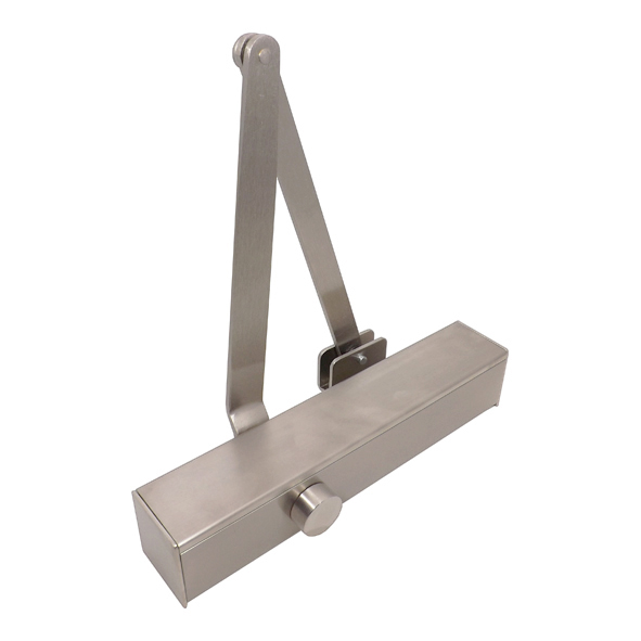 4820-SAA  Satin Aluminium  Designer EN 2 to EN 4 Cam Action Magnetic Hold Open Overhead Door Closer